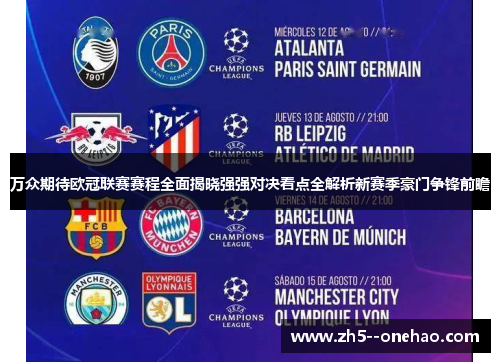 万众期待欧冠联赛赛程全面揭晓强强对决看点全解析新赛季豪门争锋前瞻
