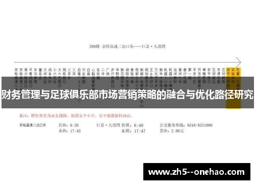 财务管理与足球俱乐部市场营销策略的融合与优化路径研究 财务管理与足球俱乐部市场营销策略的融合与优化路径研究