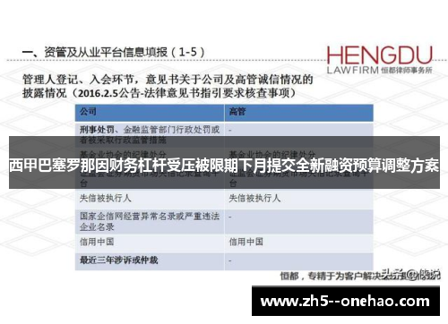 西甲巴塞罗那因财务杠杆受压被限期下月提交全新融资预算调整方案